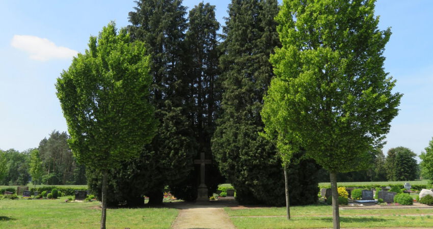 Blick auf den Friedhof Brüninghorstedt in Warmsen